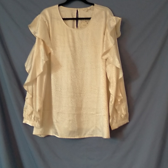 3XL ODDY cream, silky blouse - Picture 1 of 6